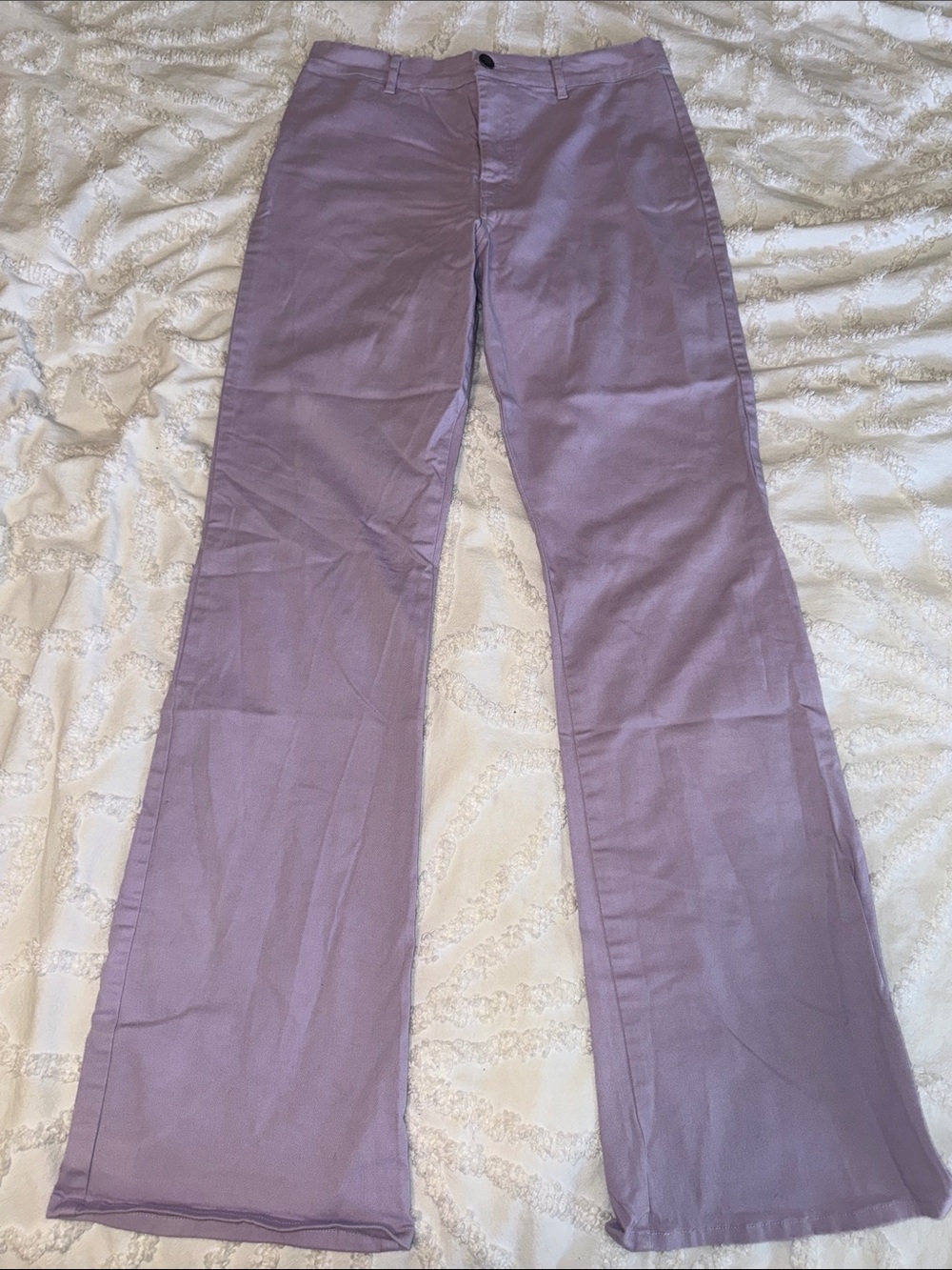 Motel Rocks High Rise Bootcut Stretch Lilac Pants - Picture 4 of 8
